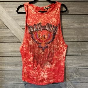 Ladies Crash & Burn Muscle tank sz S
